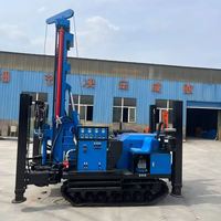 Machine de forage de puits d'eau sur chenilles CE de 300 m de profondeur, fabriquée en Chine