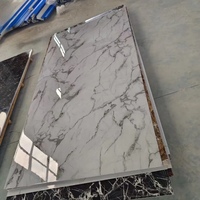 Lámina de PVC de Alto Brillo con Efecto Mármol, Panel de Pared Flexible, Impermeable y Resistente a los Rayos UV, Panel Decorativo para Interiores de Duchas y Proyectos Hoteleros
