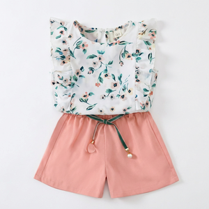Conjuntos de Ropa para Niños Profit King, Tops con Pantalones Cortos, Diseños Florales de Mariquita en Mezclilla para Niños de 0 a 12 Años, Modelo 2026.4 99999 - Product Image 1