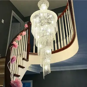 Vàng Hiện Đại Sang Trọng Crystal Hotel Foyer Chandelier