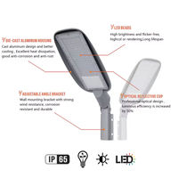 MY-LED16 AC 165-265V IP65 Éclairage LED de rue en alliage d'aluminium étanche pour l'éclairage routier extérieur 50W-200W Certifié CE