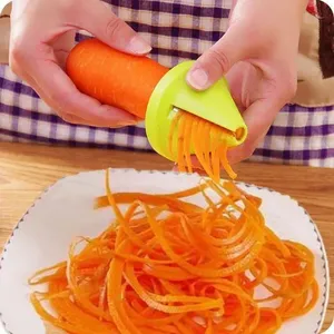 Éplucheur Spirale Rotatif Manuel pour Cuisine, Trancheuse à Légumes, Râpe à Fruits, Pommes de Terre et Radis, Lames en Acier Inoxydable, Durable - Product Image 3