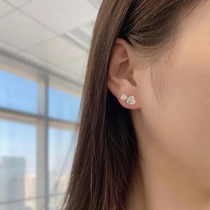 Dylam Iced Out Stud <b>Earrings</b> for Women Screw-<b>Back</b> Hypoallergenic CZ Heart Stud <b>Earrings</b> Ear Studs for Women - Product Image 6