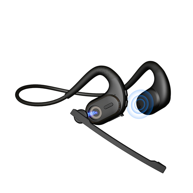 Open Ear Stereo Bluetooth V5.3 Headphone On-Ear Sports Headset with Detachable Microphone and Air Conduction Earphone