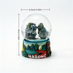 Globe de neige en résine <span class=keywords><strong>Baie</strong></span> de <span class=keywords><strong>Ha</strong></span> <span class=keywords><strong>Long</strong></span>, souvenir du Vietnam, globe à eau en verre, base peinte à la main, cadeau de voyage, <span class=keywords><strong>d</strong></span>écorations de bureau à domicile - Product Image 2