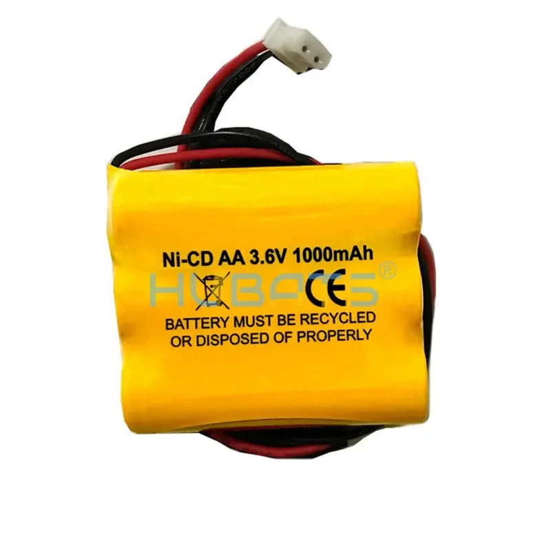 니켈 카드뮴 배터리 NiCd 3.6V 1000mAh 비상구 교체 AA 3.6V 1000mAh NiCd 배터리 LED 조명