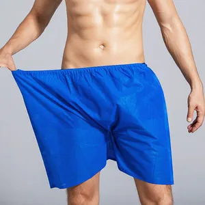 กางเกงในบ็อกเซอร์แบบใช้แล้วทิ้งสำหรับผู้ชายชุดชั้นในสำหรับอาบน้ำซาวน่าสปาระบายอากาศ