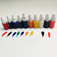 Encre de recharge pour tampon encreur 10 couleurs 10 ml, en flacon, pour tampon auto-encreur Flash, vêtements, tissu, textile, encre blanche pour tampon Flash