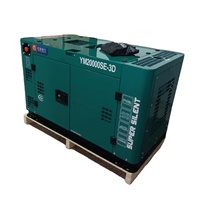 Générateur diesel silencieux à double cylindre refroidi par air, démarrage électrique, monophasé/triphasé 220V/380V 50/60Hz ATS mobile certifié ISO