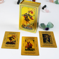 Usine de vente en gros de cartes de tarot en feuille d'or imprimées de haute qualité conception personnalisée jeux de cartes Oracle d'estampage de bord d'or