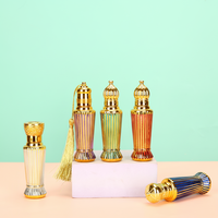 Bouteille en verre électroplaqué transparente pour huiles essentielles, flacon à bille de massage oculaire, échantillon de parfum portable