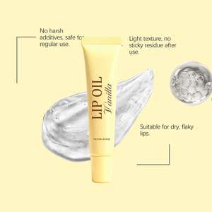 วานิลลา พลัมพ์ ลิป ออยล์ 15 กรัม รับผลิตแบบ OEM แบรนด์ส่วนตัว บำรุงริมฝีปากให้ชุ่มชื้น คอลลาเจน เพิ่มความอวบอิ่ม เงางาม วีแกน - Product Image 3