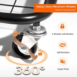 Lớn 150L giặt cản trở với bánh xe kim loại khung có thể tháo rời túi cán giỏ cho phòng ngủ phòng tắm phòng giặt - Product Image 3