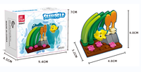 Personalizable DIY educativo fondo marino modelo juguete PP bloque de construcción 1:72 escala para niños pequeño edificio de dibujos animados