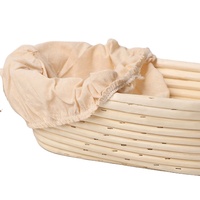 Panier ovale en rotin 100% fait à la main en rotin naturel pour la levée de la pâte à pain
