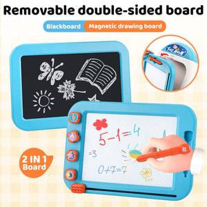 2025 Kinder Bestseller Pädagogisches 2-in-1 Doppelseitiges Zeichenbrett Spielzeug Multifunktionales Raketen-Farbmagnet-Zeichenbrett Spielzeug - Product Image 3