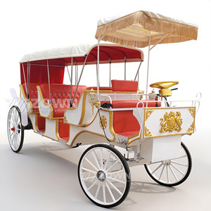 Carruaje turístico eléctrico con certificación CE, carruaje sin caballos recargable de 4 ruedas para desfiles al aire libre en atracciones turísticas - Product Image 4