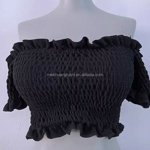 <span class=keywords><strong>Top</strong></span> Corto Personalizado con Hombros Descubiertos para Mujer, Ropa de Playa de Verano para Damas - Product Image 4