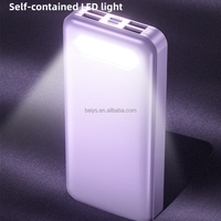 Batería Externa Portátil de 20000mAh con Salida y Entrada Tipo-C, Pantalla LED Digital, Carga Rápida de 22.5W con Luces, 20000mAh
