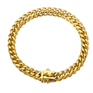 थोक अनुकूलन स्टेनलेस स्टील सामग्री सोने की चेन कुत्ते कॉलर चेन कुत्तों के लिए - Product Image 3