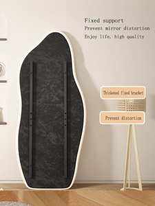 <span class=keywords><strong>Miroir</strong></span> mural <span class=keywords><strong>asymétrique</strong></span> irrégulier, décoration esthétique pour <span class=keywords><strong>salle</strong></span> <span class=keywords><strong>de</strong></span> <span class=keywords><strong>bain</strong></span>, <span class=keywords><strong>miroir</strong></span> sur pied pleine longueur à motifs ondulés - Product Image 2