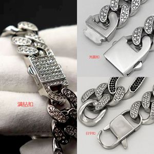 11/15/19Mm Hiphop Volledige Diamanten Bevroren Volledig Roestvrij Staal Houden Kleur Cubaanse Ketting Mannen - Product Image 6