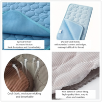 Tapis rafraîchissant de luxe pour chiens et chats, lit d'été pour animaux, couverture/cheminée en tissu durable, coussin de glace, accessoires pour animaux de compagnie extra-larges