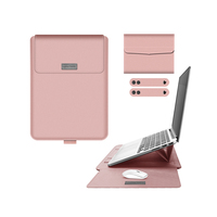 Housse pour ordinateur portable en cuir PU avec support intégré pour Macbook Air 11 Air 13 Pro 13 Pro 15 pouces