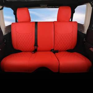 Housses de siège en cuir imperméables et durables, ensemble complet pour Jeep Wrangler Unlimited Pickup Truck 2007-2017, accessoires intérieurs pour sièges - Product Image 4