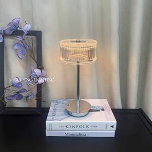 Cross-border minimalist decorative metal rechargeable <b>table</b> lamp, acrylic high-end living room bedroom <b>bedside</b> night light - Product Image 2