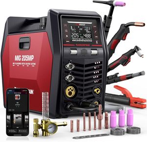 Nueva Máquina de Soldar Portátil Multiproceso ARCCAPTAIN MIG205MP con Aplicación IControl, de Acero Inoxidable, con Pistola de Soldadura - Product Image 1