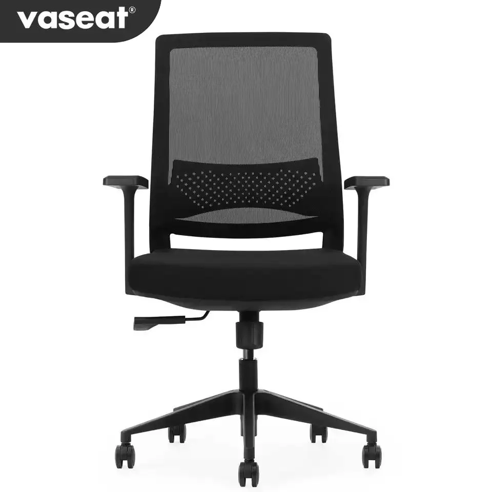 New Arrival Comfortable Ergonomic Chair Mid-back Aluminum Office Chair Modern 3 Years 2 Pcs Width of Armrests Is Adjustable