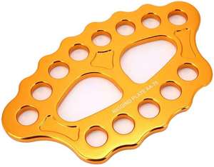 Plaque de gréement de patte <span class=keywords><strong>en</strong></span> alliage d'aluminium 15 trous multiplicateurs plaque d'ancrage escalade descendant escalade - Product Image 5