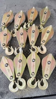 Palan à 3 poulies avec anneau de levage pour câble métallique