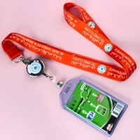 Lanière en gros personnalisée en sangle polyester multicolore, porte-badge d'identification, étui pour carte, porte-nom d'exposition, lanière de haute qualité directement de l'usine