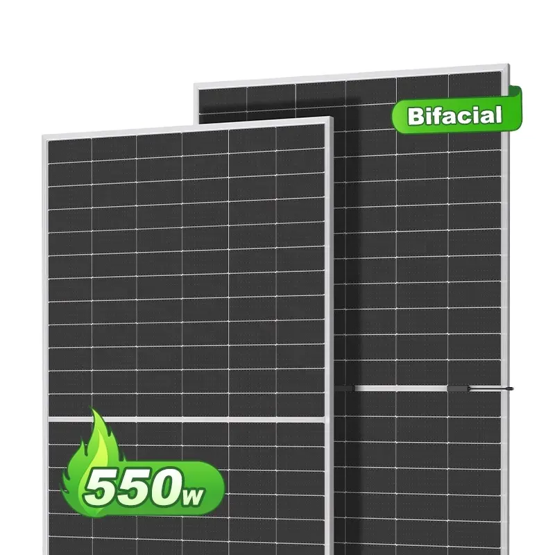 340KW On Grid Solar System P-Type Half Cell Monofacial Solar Panels 550W GROWATT 125KW Three Phase On Grid Inverter