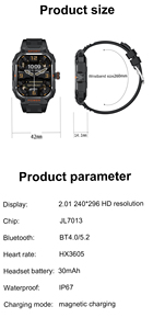 Gt55 Không Thấm Nước Gọi Điện Thoại 345MAh Smartwatch Earbuds Tai Nghe 2 Trong 1 Vòng Đeo Tay Thông Minh Với TWS Tai Nghe Reloj Màn Hình Cảm Ứng Thông Minh Đồng Hồ - Product Image 6