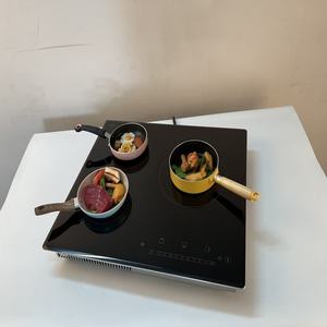 Placa de Cocina Eléctrica Empotrable de 3 Quemadores, 220V, Superficie Lisa, con Temporizador y Seguridad para Niños - Product Image 1