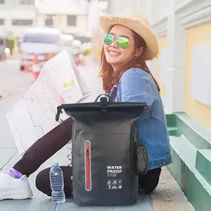 Mochila Impermeable de 25L para Exteriores, con Correa de Hombro Arqueada, Bolsa Seca de Gran Capacidad para Camping, Natación, Playa, Piscina - Product Image 3