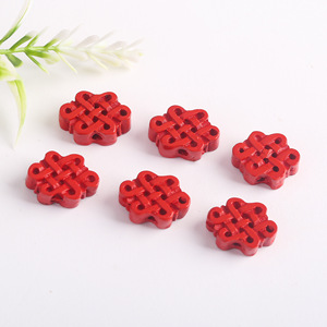 Chinese Knot Lucky Beads Spacers Natural Raw Cinnabar DIY Jewelry Accessories 10mm <b>Red</b> For <b>Bracelets</b> Necklaces - Product Image 4