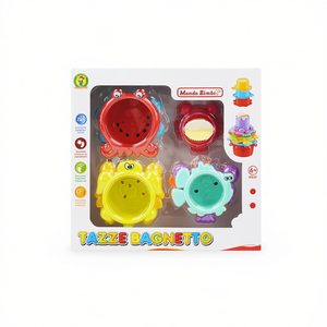 Mondo Bimbi Vasos de Baño 4 piezas Juguetes de Bañera con Forma de Animales para Niños Pequeños de 6+ Meses - Product Image 3