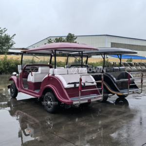 Voiture électrique classique rétro homologuée CE, 6 places, alimentée par batterie, pour parcs d'attractions et zones touristiques - Product Image 5