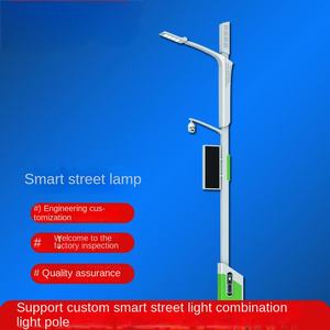 Factory Wholesale Smart Advertising Screen Controller LED Light Pole With Camera <b>CCTV</b> Smart Street Light Pole - Product Image 4