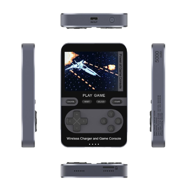15W Wireless Fast Charging Mobile Power Bank Game Console Magnetic Power Bank 500 Games