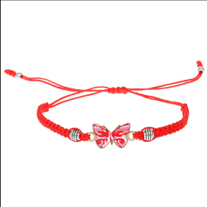 Go2boho verstellbarer Knoten Schmetterling Armband Hand gewebte Schleife Hot Sale Emaille Farbe Geschenk für Frauen Paare Freunde - Product Image 5