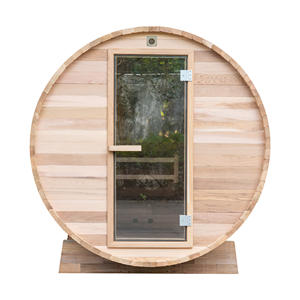 Sauna Exterior de Lujo Coasts, Sauna de Vapor de Madera de <span class=keywords><strong>Cedro</strong></span> Rojo Canadiense para 4 Personas, Sauna de Barril de Madera - Product Image 3