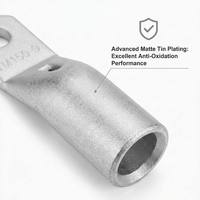 Cosses de câble en cuivre électrolytique C11000, finition mate étamée, design palmier étroit, bornes de câblage certifiées CE RoHS, 10-240mm²