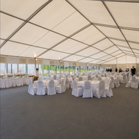 Tente transparente avec structure en aluminium, sur mesure pour 500 personnes, tente de mariage en plein air, tente de fête, chapiteau en verre transparent pour événements