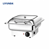 LIYUNDA – Ensemble de buffet électrique moderne de luxe, chauffe-plats 6L/9L en acier inoxydable pour la restauration