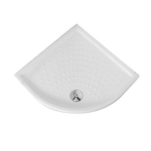 Piatto Doccia Angolare in Ceramica H6 Stile Europeo Moderno 80x80x6cm, Forma Quadrata per Bagni e Docce di Hotel - Product Image 1